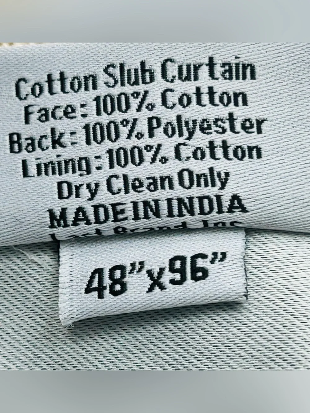 QUINCE Set Of 2 48x96 Cotton Slub Blackout Curtains Natural 0754
